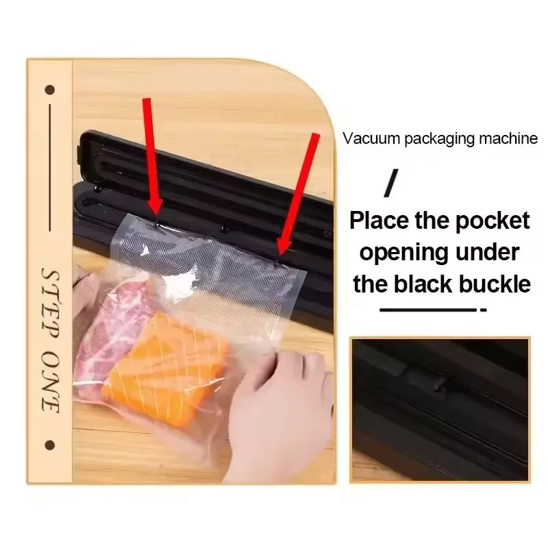Automatic Packaging Machine Food Vacuum Sealing Machine Portable Household Vacuum Food Sealing Kitchen Helper 220V