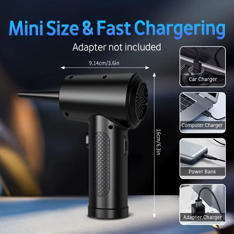 Wirelessusbrechargeable Air Duster - Powerful Compressed Air Blower，Applicable to Computers、Keyboard、Sofa and Car