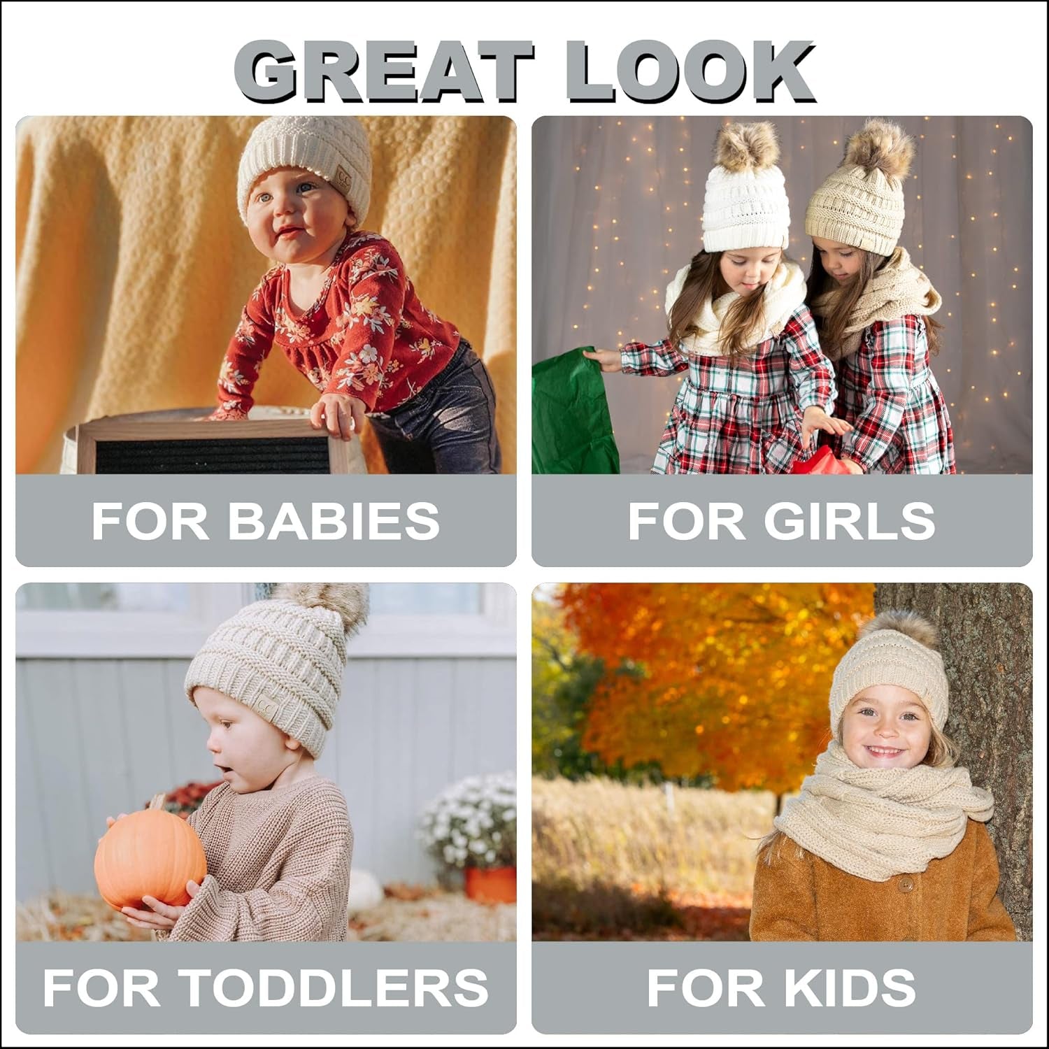 Toddler Pom Beanie – Kids Winter Hat for Ages 1–4, Baby Boy & Girl Knit Beanies, Warm Cozy Knit Snow Hats