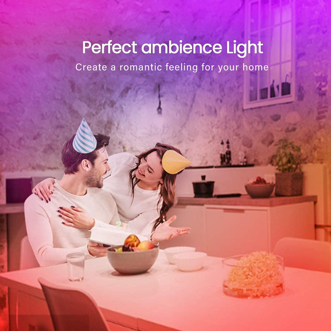 50 FT LED Strip Lights,Bluetooth LED Lighting for Bedroom, Color Changing Light Strip with Music Sync, Phone Controller and IR Remote(App+Remote +Mic)