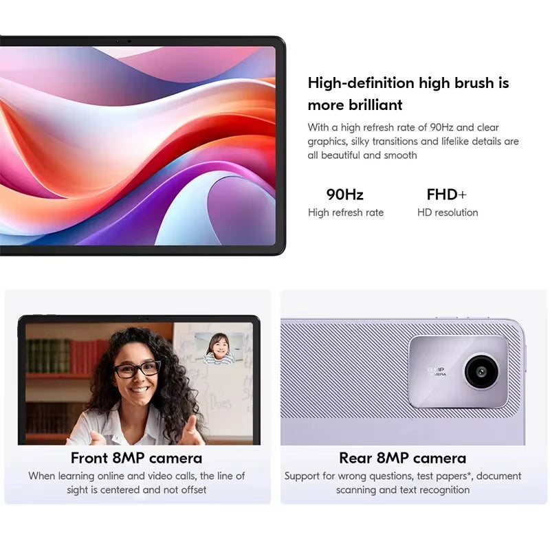 Global ROM  Xiaoxin Pad 2024 Tablet 8GB 128GB Pads Qualcomm Snapdragon 685 Octa Core 11" WIFI 8MP Cam7040Mah 20W Charger