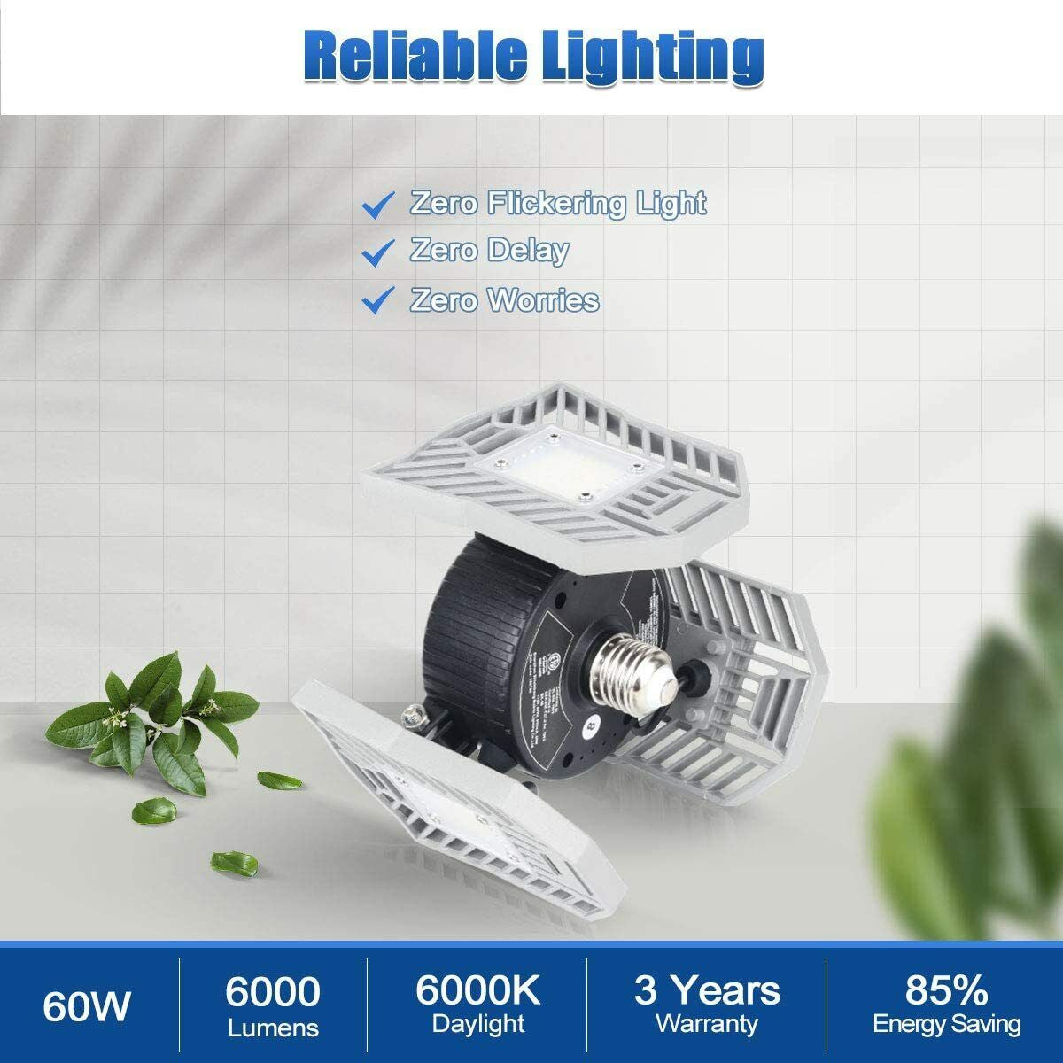 Three Led Garage Light- Led Adjustable Light-Basement Led Light