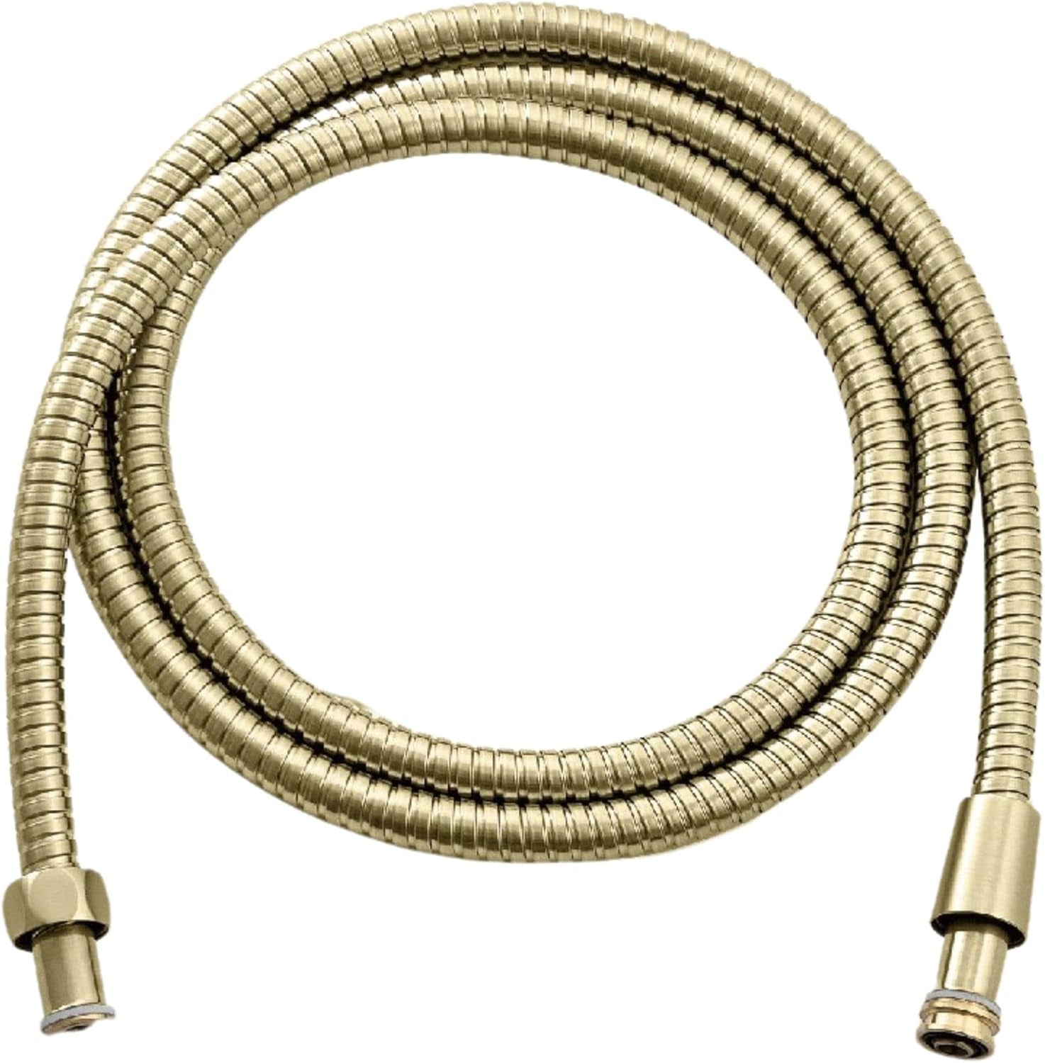 Universal 72" Extra Long Shower Replacement Hose, Leak Proof Stainless Steel Shower Hose, Kink-Free Anti-Twisting Design, Brushed Gold